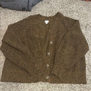 Cozy Brown Knit Cardigan